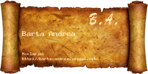 Barta Andrea névjegykártya